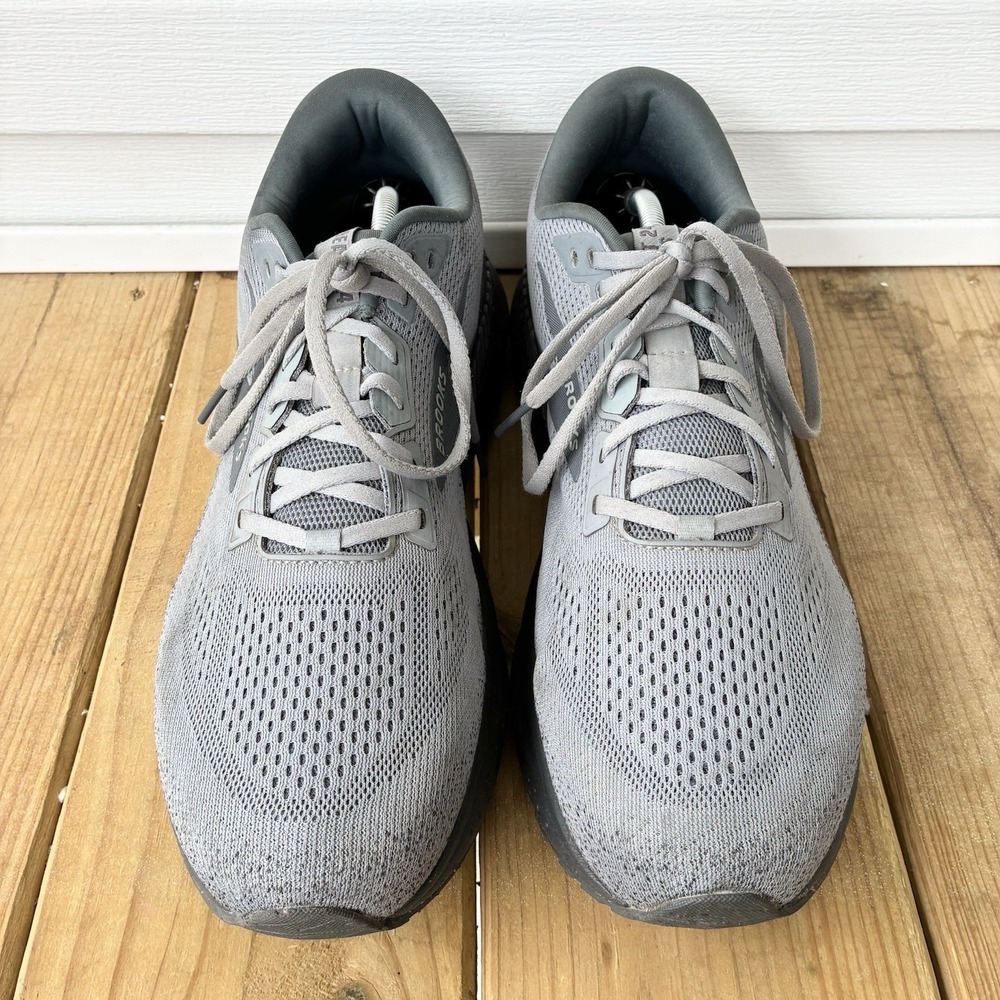 Brooks Beast GTS 24 Running Walking Supportive Comfort Shoes Gray Mens 14 - Picture 2 of 9